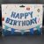 Kék Happy Birthday felirat fólia lufi csomag